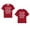 Red, variant on ALLLIST Short Sleeve Womens Tops Holiday Crew Neck T-Shirts Brown Graphic Casual Shirts for Women