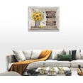 thumbnail image 4 of Farmhouse Kitchen Wall Art Rustic Sunflowers Hummingbirds Canvas Prints Painting Bless Inspirational Quotes Wall Decor Country Floral Framed Artwork for Dining Room Kitchen 16"x12", 4 of 6