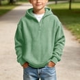 thumbnail image 2 of KyCheLot Boys Hoodie Quarter Zip Long Sleeve Textured Sweatshirt Fashion School day Activewear for Boys Age 3-14, 2 of 9