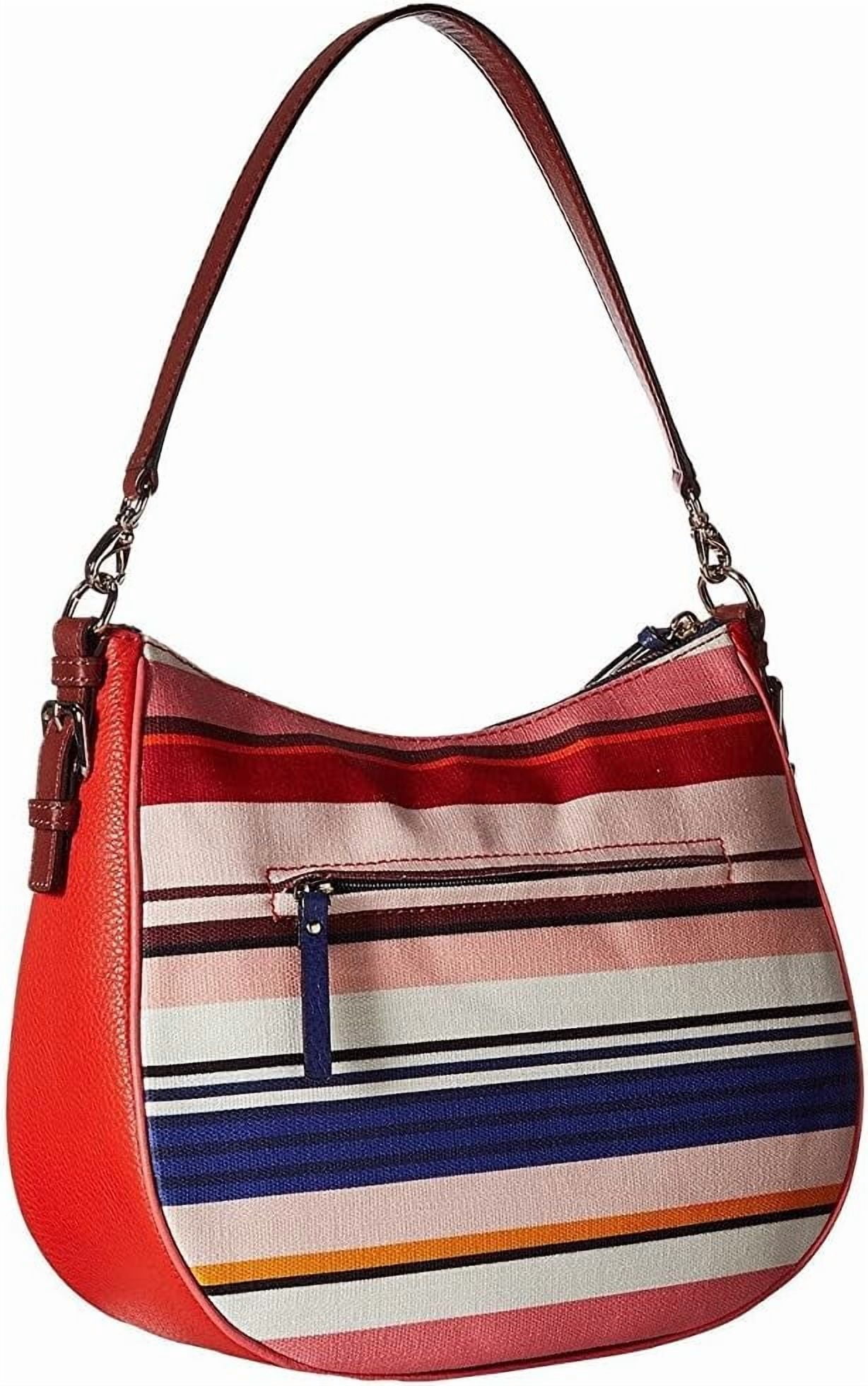 LAST1 NWT Kate Spade Cobble Hill Fabric Mylie Hobo Handbag Tote Multi Stripe
