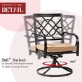 thumbnail image 4 of SOLAURA 7 Piece Outdoor Patio Dining Set, Metal Furniture Set: Rectangular Dining Table with Umbrella Holes & 6 Swivel Chairs for Backyard, Garden, Balcony, 4 of 9
