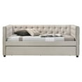thumbnail image 2 of ACME Romona Upholstered Twin Daybed with Trundle in Beige, 2 of 4