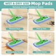 thumbnail image 6 of Reusable Mop Pads Compatible with SwifferSweeper Mop, Microfiber Dry Sweeping Cloths & Machine Washable Wet Pads Refill for Use on All Sealed Floors - Stone, Hardwood, Laminate & Tile (6 Blue), 6 of 6