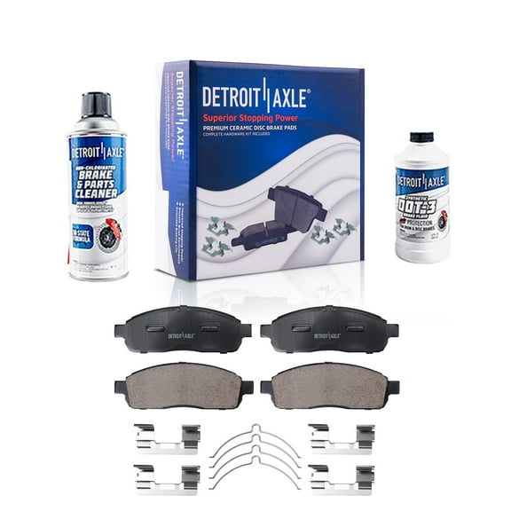 Detroit Axle - 4pc Front Ceramic Brake Pads Replacement for 2004-2008 Ford F-150, 2006-2008 Lincoln Mark LT