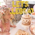 thumbnail image 6 of Shell Themed Party Decoration, Gold Let's Shellebrate Foil Balloon Banner with Purple Shell Balloon for Bridal Shower and Birthday Party Decoration Supplies, 6 of 7