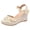 White, variant on Womens Espadrille Sandals with Ankle Buckle Strap Wedge Platform Open Toe Summer Beach Shoes