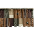 thumbnail image 5 of Ambesonne Abstract Window Valance, Autumnal Stripes Earthy, 54" X 12", Caramel Sage Green Maroon, 5 of 5