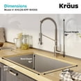 thumbnail image 3 of KRAUS 28 1/2-inch 16 Gauge Pax Kitchen Sink Combo Set with Bolden 18-inch Kitchen Faucet and Soap Dispenser, Stainless Steel Finish, 3 of 14