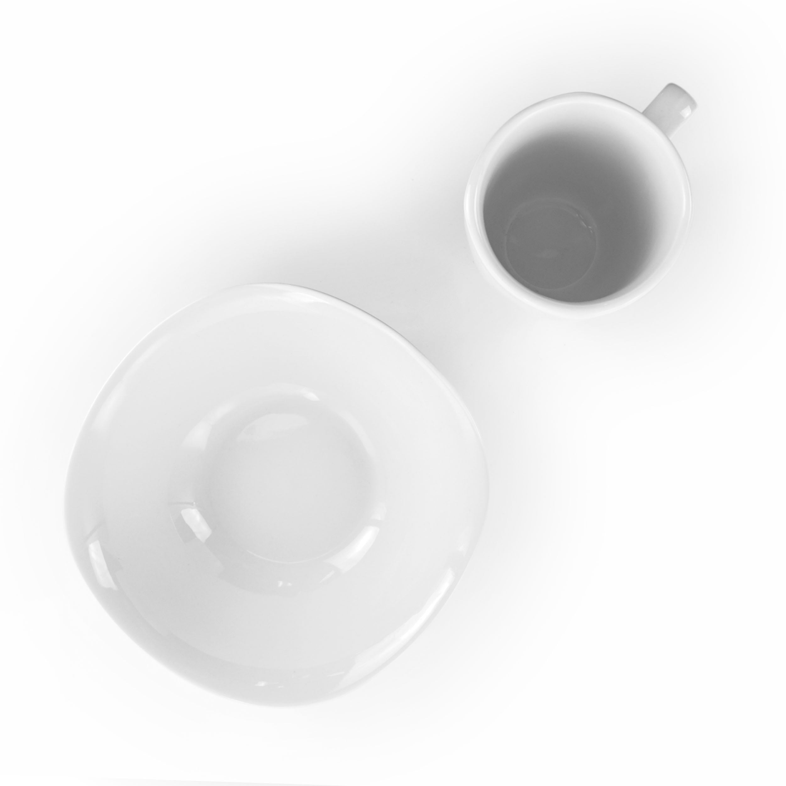 Elama Bishop 16 Piece Soft Square Porcelain Dinnerware Set in White