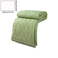 thumbnail image 2 of Tunhigl Twin Size Summer AC Quilt Ice Silk Breathable Lightweight Cooling Comforter for Hot Sleepers Summer Nights Warm Weather All Season Use 71x79in Green, 2 of 6
