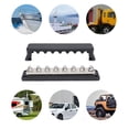thumbnail image 4 of 8 Positions Bus Bar, AC545A DC600A Secure Wiring Power Distribution Block  for Electrical Appliances Black,Red, 4 of 7
