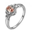 thumbnail image 1 of Petite Oval cut Morganite and Diamond Engagement Ring for Women in 14k White Gold morganite and diamond engagement ring, 1 of 3