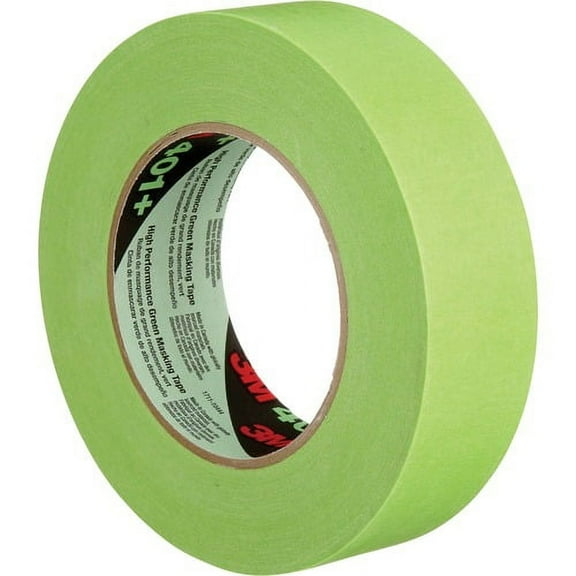 3M 401  High Performance Green Masking Tape - 2.17" Length x 0.71" Width - 1 Roll - Green | Bundle of 2 Rolls