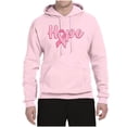 thumbnail image 2 of Wild Bobby, Hope Pink Ribbon Support Brave Fight, Breast Cancer Awareness, Unisex Graphic Hoodie Sweatshirt, Light Pink, Small, 2 of 5