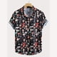 thumbnail image 2 of Camisa con estampado 3D de hongos a la moda para hombre, informal, abotonada, de manga corta, para verano, hawaianas, unisex, 2 of 4