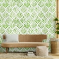 thumbnail image 5 of DAZLUTE Floral Wallpaper Peel and Stick Wallpaper Green Leaf Self Adhesive Removable Wallpaper Contact Paper,17.52" x 394", 5 of 9