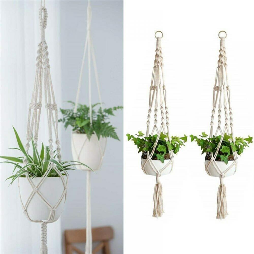 Gardening & Plants handmade hanging planters Macrame Plant Hangers ...