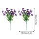thumbnail image 3 of Flores artificiales de seda violeta - Decoración floral primaveral en pack de 2 para casa, oficina, bodas y arreglos para fiestas, 3 of 6