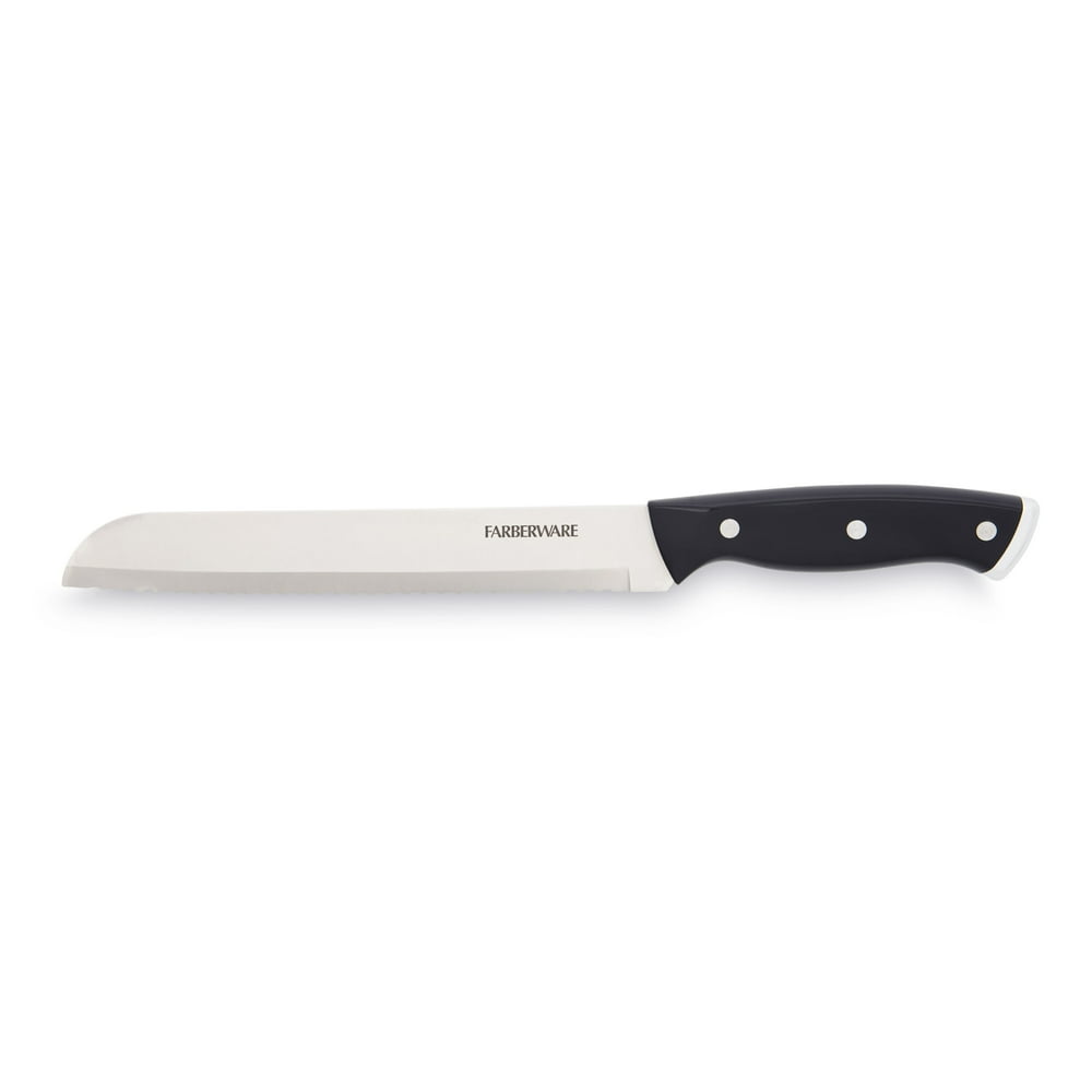 Farberware Classic 8inch Triple Riveted Bread Knife with Endcap and Black Handle