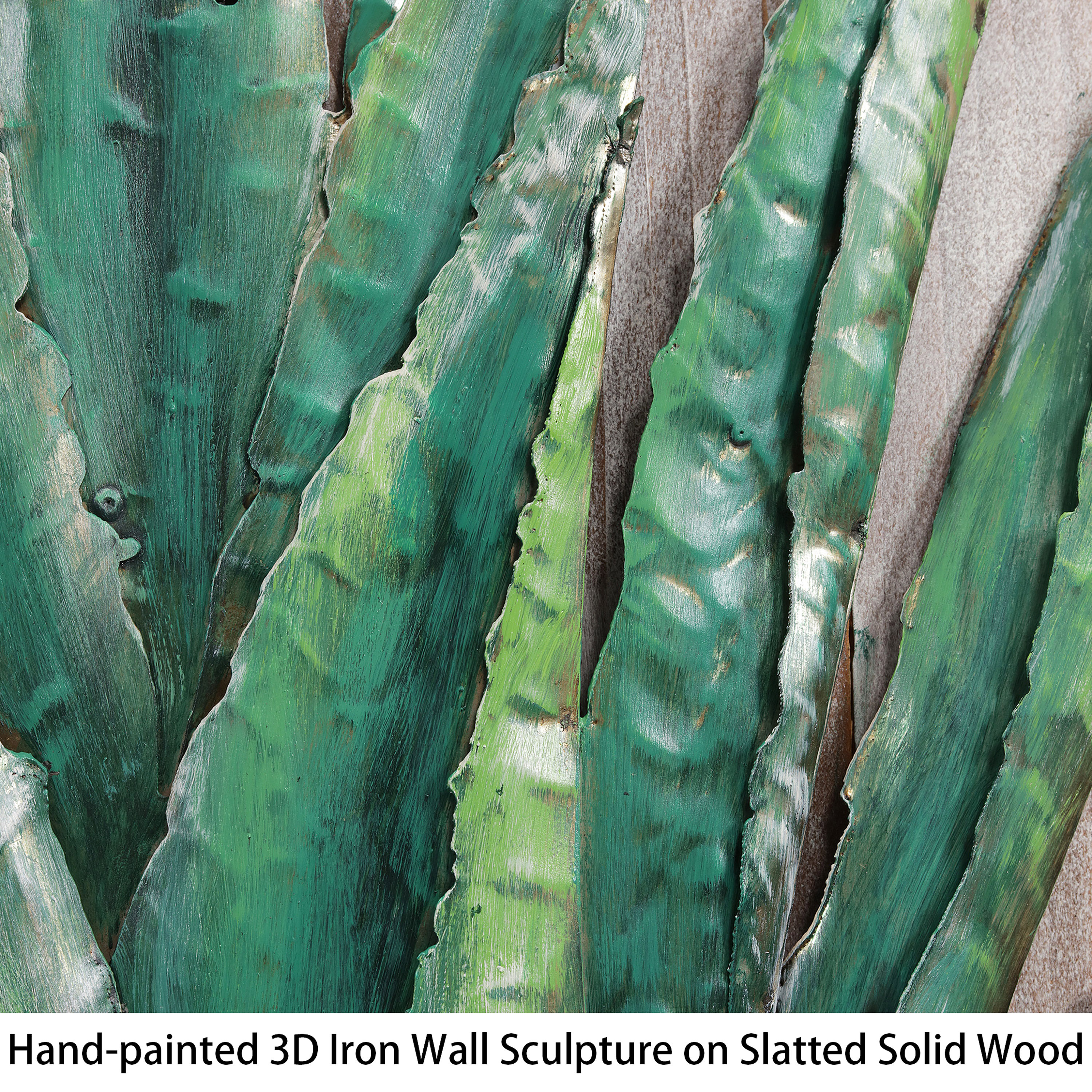 Empire Art Direct "Succulent" Mixed Media Iron Hand Painted Dimensional Wall Art