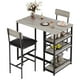 thumbnail image 1 of ChaoLink Juego de mesa para cocina, mesa y sillas para 2, juego de comedor de 3 piezas con 2 sillas tapizadas, juego de mesa para bares y desayunos, para espacios pequeños, 1 of 6