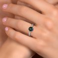 thumbnail image 4 of Gem Stone King 10K White Gold Green Mystic Topaz and Lab Grown Diamond Engagement Ring for Women | 1.50 Cttw | Round 7MM | Gemstone November Birthstone | Size 9, 4 of 6