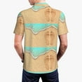 thumbnail image 3 of Balery Beach Footprint Printed Men’s Short Sleeve Polo Shirt, Midweight Men's Shirt,Golf Polo shirts -Medium, 3 of 8