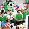 thumbnail image 4 of Party Balloons OIWLCI, tema de fútbol 4D, con bandera para cumpleaños, 4 of 7