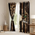 thumbnail image 3 of Manfei Camo US Flag Kitchen Curtains, Hunting Mallard Duck Black Out Curtains Pack of 2 (42x63 Each), Brown Black, 3 of 6
