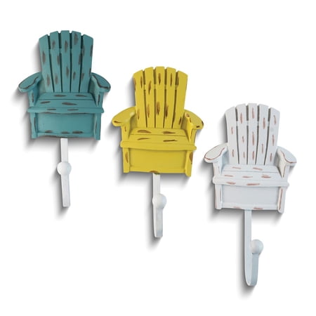 Shabby Chic Chairs Set of 3 Resin and Iron Wall Hooks QGM22678 price history on PriceWatchPro