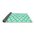 thumbnail image 2 of Ahgly Company Indoor Square Solid Turquoise Blue Modern Area Rugs, 4' Square, 2 of 4