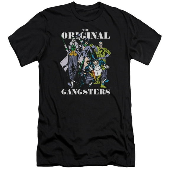 DC Comics Original Gangsters S/S Adult 30/1 T-Shirt Black