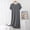 Dark Gray, variant on BUIGTTKLOP Nightgowns for Women Short Sleeve Nightshirts Round Neck Mid Length Pajamas Dresses Ladies Soft Sleepwear