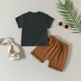 thumbnail image 4 of TAIAOJING Toddler Boys 2 Pieces Summer Beach Outfits Shorts Set Toddler Boys Girls Short Sleeve Letter Prints T Shirt Tops Shorts Outfits For 2-3 Years, 4 of 6