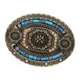 thumbnail image 4 of Hebilla de Cinturón Bohemio Baoblaze Turquesa Vintage Bronce 1.5 pulgadas, 4 of 8