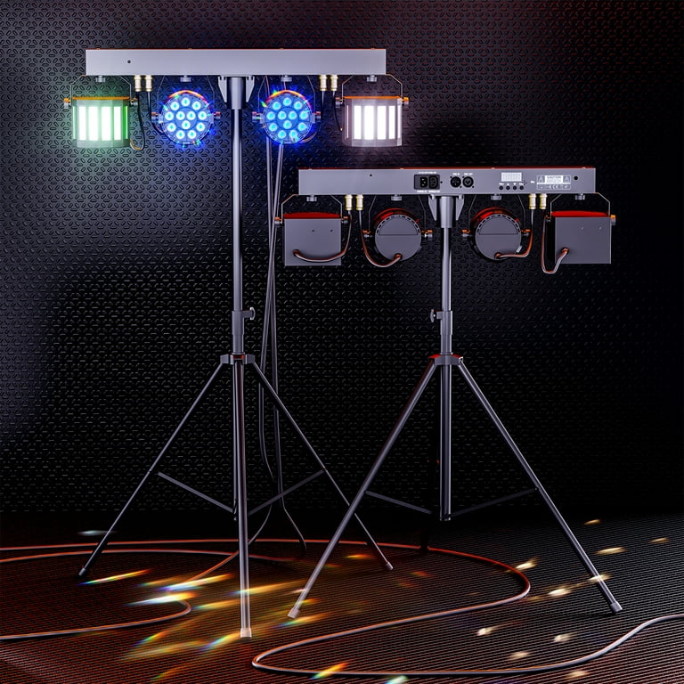 DJ Lights with Stand, 4 in 1 Party Bar Light Set, Colorful LED Par Light & Pattern, Sound/Remote/DMX DJ Lighting System for Disco Stage - Walmart.com DJ Lights with Stand, 4 in 1 Party Bar Light Set, Colorful LED Par Light & Pattern, Sound/Remote/DMX DJ Lighting System for Disco Stage - Walmart.com