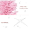 thumbnail image 5 of Favory 7' Pink Artificial Pencil Christmas Tree - Slim Design, 499 Realistic Branch Tips & Sturdy Plastic Stand, Perfect for Space-Saving Home, Apartment, Holiday Party Decor, Ideal for Christmas, 5 of 10