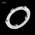 thumbnail image 3 of Uxcell 2" Rotating Swivel Stand with Steel Ball Lazy Susan 0.23x1.56" White 4Pcs, 3 of 5