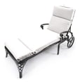 thumbnail image 2 of 72" x 22" Rectangular Outdoor Chaise Lounge Cushion with Ties and Hanger Loop, 2 of 9