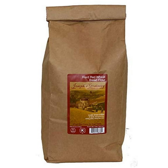 Hard Red Whole Wheat Flour,8 lbs, Joseph's Grainery Freshly Ground Flour, Non-GMO, Kosher Certified