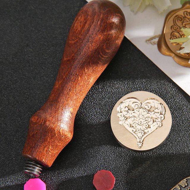 Cuadros Decorativos Sello de cera con patrones de boda retro para estampar tarjetas de regalo de sobres (31)