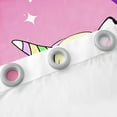 thumbnail image 4 of Unicorn Blackout Curtains Kawaii Rainbow Unicorn Curtains Galaxy Stars Window Curtains & Drapes White Horse Floral Darkening Curtains Fantasy Room Decor Pink Unicorn Gift 42"X84", 4 of 5