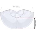 thumbnail image 2 of Cuello de camisa falso blanco para mujer, cuello desmontable para blusas, suéteres, vestidos, uniformes, chaquetas (blanco), 2 of 5