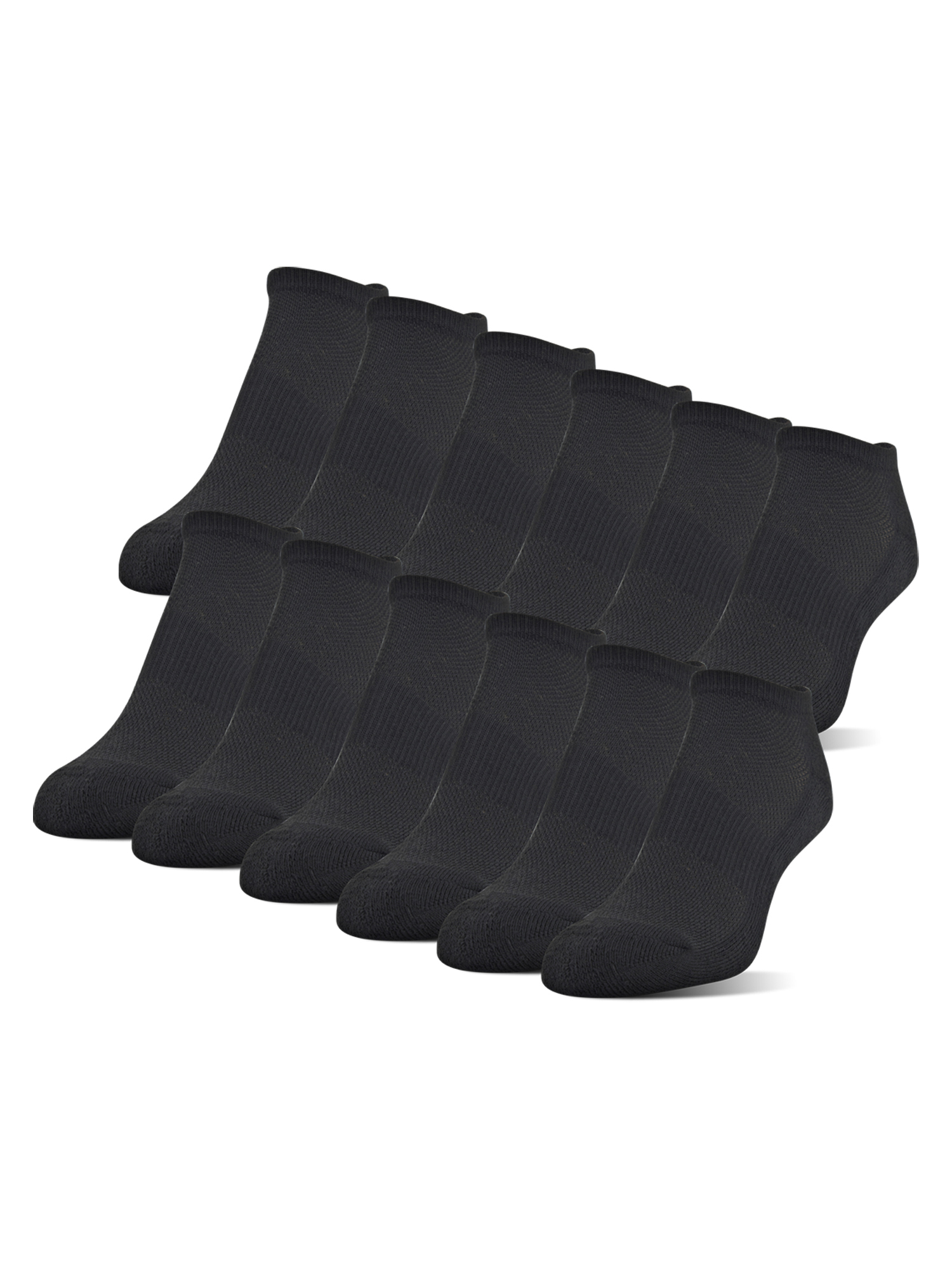 Athletic Works Women's Midcushion No Show Socks, 12 Pairs