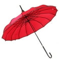 thumbnail image 6 of Long Handle Sun Umbrella, Retro Pagoda Parasol Umbrella, UV Protection Umbrella with Hook Handle for Photo Prop Decoration, 6 of 10