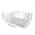 thumbnail image 2 of Duety 2Pcs Desktop Storage Box,Stackable Transparent Desktop Storage Organizer Multifunctional A4 Document Storage Box Book Storage Container Box for Office Study Room, 2 of 8