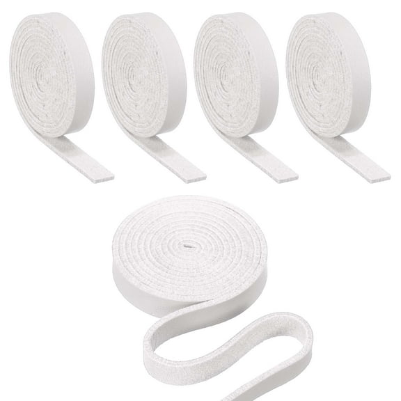 Uxcell 5/16" Flat Leather Strap, 5 Pcs 40" Length PU Leather Strip for Crafts, White