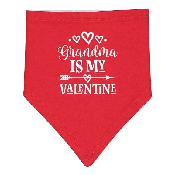 Inktastic Grandma is My Valentine Baby Bandana Bib