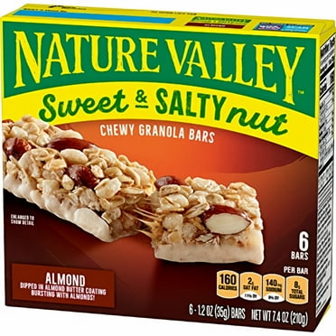 Nature Valley Sweet & Salty Nut Chewy Granola Bars Almond (Pack of 32)