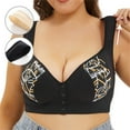 thumbnail image 5 of Women’s Front Close Bra Extra Back Support Wireless Bra Plus-Size Full Coverage Smoothing Bra for Old Women with Wide Adjustable Straps, 5 of 9